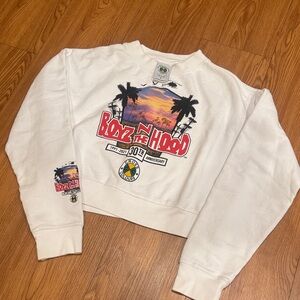 Boyz n the Hood White Cropped Sweatshirt